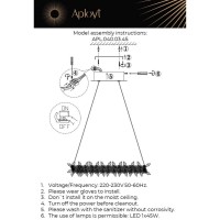  - Подвесной светодиодный светильник Aployt Merion APL.040.03.45