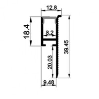  - Профиль WALL-FANTOM-BENT-W10-SIDE-2000 ANOD (Arlight, Алюминий)
