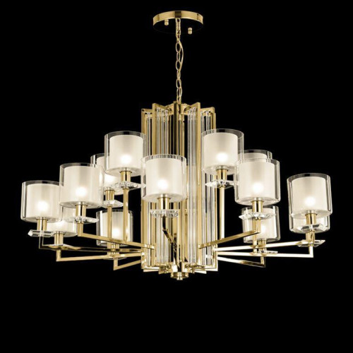 Подвесная люстра Crystal Lux Nicolas SP-PL10+5 Gold/White 