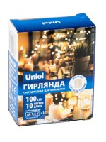  - Светодиодная гирлянда Uniel Роса белый ULD-S1000-100/SCB/3AA White IP20 Dew UL-00007186