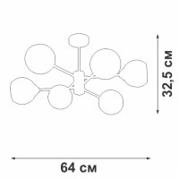  - Потолочная люстра Vitaluce V39930-13/6PL