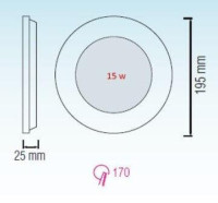  - Встраиваемый светодиодный светильник Horoz Slim-15 15W 2700K 056-003-0015