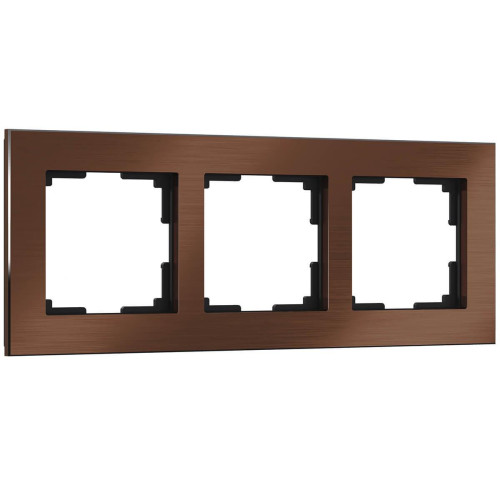 Рамка Werkel Aluminium на 3 поста алюминий коричневый WL11-Frame-03 4690389073700 