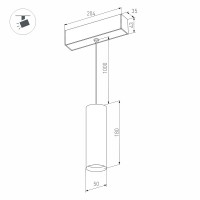  - Светильник MAG-SPOT-HANG-45-R50-7W Warm3000 (BK, 24 deg, 24V) (Arlight, IP20 Металл, 5 лет)