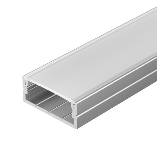 Профиль с экраном ARH-WIDE-H10-2000 ANOD+OPAL (Arlight, Алюминий) Комплект с матовым экраном (016585), заглушками (2 шт) и держателями (2 шт), в индивидуальной упаковке.
Алюминиевый анодированный накладной профиль для светодиодных лент и линеек. Габаритные размеры (L×W×H): 2000x23,5x10 мм. Ширина площадки для ленты 19 мм. Цена за комплект.