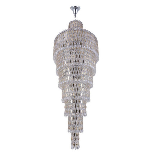 Каскадная люстра Crystal Lux Lirica SP40 D700 Chrome/Gold-Transparent 