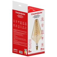  - Лампа светодиодная филаментная Thomson E27 8W 1800K прямосторонняя трубчатая прозрачная TH-B2184