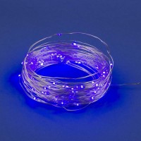  - Светодиодная гирлянда Uniel Роса фиолетовый ULD-S1000-100/SCB/3AA Purple IP20 Dew UL-00007187