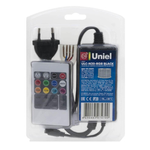 Контроллер для светодиодных RGB лент Uniel ULC-N20-RGB Black 10800 