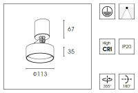  - Спот WB8513DR Ø11.3