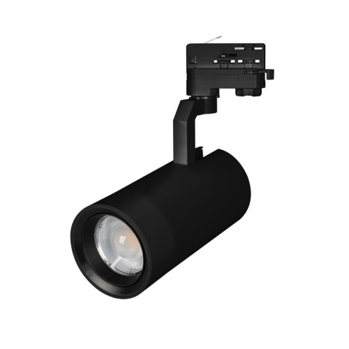 Светильник LGD-GELIOS-4TR-R95-40W Day4000 (BK, 20-60 deg, 230V, DALI) (Arlight, IP20 Металл, 3 года) Светильник подвесной для треков/шин 4 провода с управлением DALI. Мощность 40 Вт, св. поток 3600 лм, 90 лм/Вт, дневной 4000 K, CRI>90, регулируемый угол 20-60°, напряжение питания 230 В. Черный круглый корпус из алюминия, материал линзы PMMA , степень защиты IP20. Размер: диаметр 95 мм, высота 191 мм. Монтаж на трек 3-фазный. Драйвер встроенный 9-47 В, 1000 мА., пульсация 