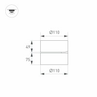  - Светильник SP-RONDO-FLAP-R110-25W Day4000 (BK, 110 deg) (Arlight, IP40 Металл, 3 года)