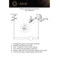  - Подвесной светодиодный светильник Aployt Zhozefin APL.038.16.12