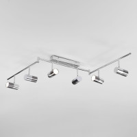  - Потолочный светодиодный светильник Eurosvet 20086/6 LED хром/черный жемчуг