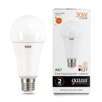  - Лампа светодиодная Gauss E27 30W 3000K матовая 73219