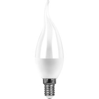  - Лампа светодиодная Feron E14 7W 2700K Свеча на ветру Матовая LB-97 25760