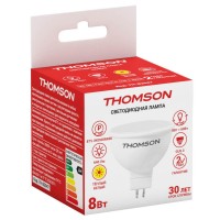  - Лампа светодиодная Thomson GU5.3 8W 3000K полусфера матовая TH-B2047