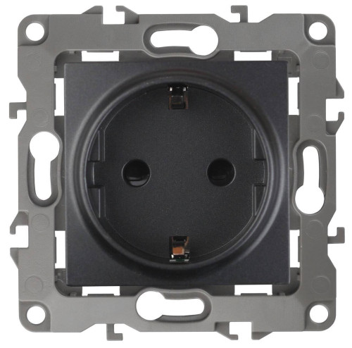 Розетка ЭРА 12 2P E Schuko со шторками 16A 250V 12-2102-05 Б0014691 