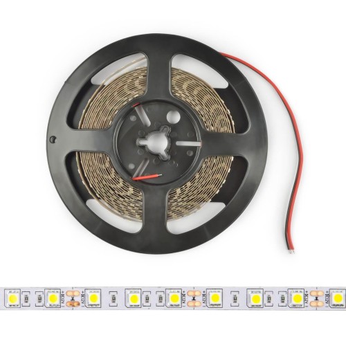 Светодиодная лента Uniel 14,4W/m 60LED/m 5050SMD теплый белый 5M ULS-M25-5050-60LED/m-10mm-IP20-DC12V-14,4W/m-5M-3000K PROFI UL-00004374 
