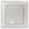 Розетка ЭРА Intro Solo Schuko 2P+E 16A 250V с крышкой перламутровый 4-203-06 Б0053662 - Розетка ЭРА Intro Solo Schuko 2P+E 16A 250V с крышкой перламутровый 4-203-06 Б0053662