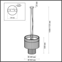  - Подвесная люстра Odeon Light Merkale 4938/6A