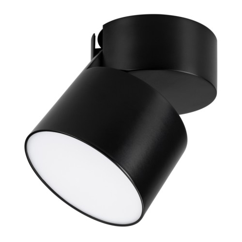 Светильник SP-RONDO-FLAP-R110-25W Warm3000 (BK, 110 deg) (Arlight, IP40 Металл, 3 года) Накладной откидной светильник 25Вт, черный круглый корпус. Цвет ТЕПЛЫЙ 3000K, св.поток 1700лм, CRI(Ra)>90, угол 110°. Размер светильника Ф110x75мм, размер чаши Ф110x49мм. Питание AC220-240V, 25Вт, драйвер встроенный (600mA, 27-40V). Поворачивается вокруг своей оси на 350° и отклоняется на 90°.