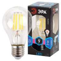  - Лампа светодиодная филаментная ЭРА E27 9W 4000K прозрачная F-LED A60-9W-840-E27 Б0043434