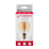  - Лампа светодиодная филаментная Thomson E14 7W 2400K шар прозрачная TH-B2122