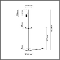  - Торшер Odeon Light Mehari 4240/1F