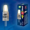 Лампа светодиодная Uniel G4 1,5W 3000K прозрачная LED-JC-12/1,5W/WW/G4/CL SIZ05TR UL-00000183 - Лампа светодиодная Uniel G4 1,5W 3000K прозрачная LED-JC-12/1,5W/WW/G4/CL SIZ05TR UL-00000183