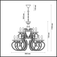  - Подвесная люстра Odeon Light Zefiro 3932/15