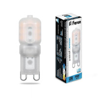  - Лампа светодиодная Feron G9 5W 6400K Прямосторонняя Матовая LB-430 25638