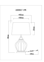  - Настольная лампа Arte Lamp Baymont A5059LT-1PB