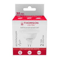  - Лампа светодиодная Thomson GU5.3 8W 4000K полусфера матовая TH-B2048