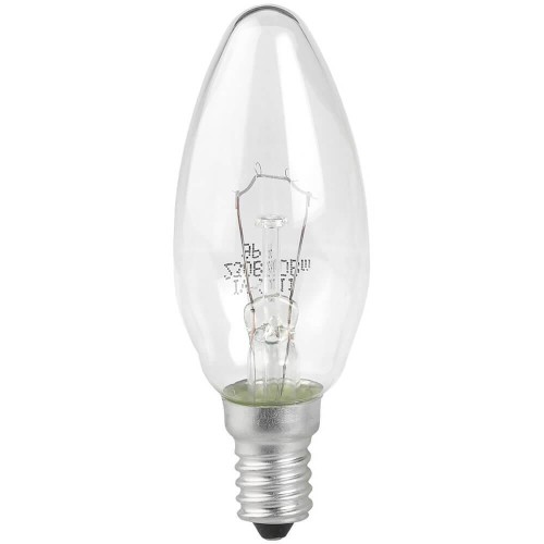 Лампа накаливания ЭРА E14 40W 2700K прозрачная ДС 40-230-Е14 (гофра) Б0039125 