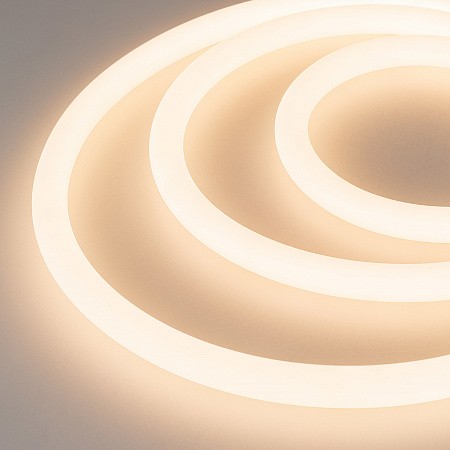 Лента герметичная MOONLIGHT-TOP-M560-D13mm 24V Warm3000 360deg (8.6 W/m, IP65, 5m, wire x1) (Arlight, Вывод прямой, 3 года) 