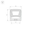 Силиконовый профиль WPH-FLEX-1414-TOP-S11-5m WHITE (Arlight, Силикон) - Силиконовый профиль WPH-FLEX-1414-TOP-S11-5m WHITE (Arlight, Силикон)