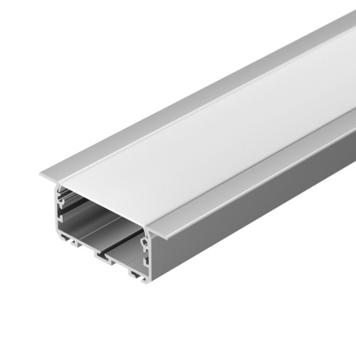 Профиль KLUS-POWER-W50-FS-2000 ANOD (Arlight, Алюминий) Алюминиевый анодированный встраиваемый профиль для светодиодных лент и линеек. Габаритные размеры (L×W×H): 2000x66x25 мм. Ширина площадки для ленты 48 мм. Экраны, заглушки и другие аксессуары приобретаются отдельно. Цена за 1 метр.