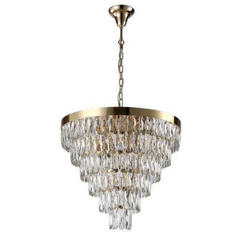 Подвесная люстра Crystal Lux Abigail SP-PL15 D620 Gold/Transparent 