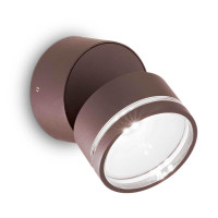  - Уличный настенный светодиодный светильник Ideal Lux Omega AP Round Coffee 4000K 247069