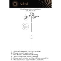 - Подвесной светодиодный светильник Aployt Zhozefin APL.038.06.20