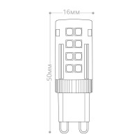  - Лампа светодиодная Feron G9 5W 6400K прозрачная LB-432 25771