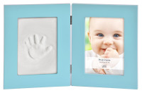  - Фоторамка Innova PI07886 Фоторамка 13*18 + набор для лепки Baby Keepsake photo and imprint kit голубая, МДФ Б0032002