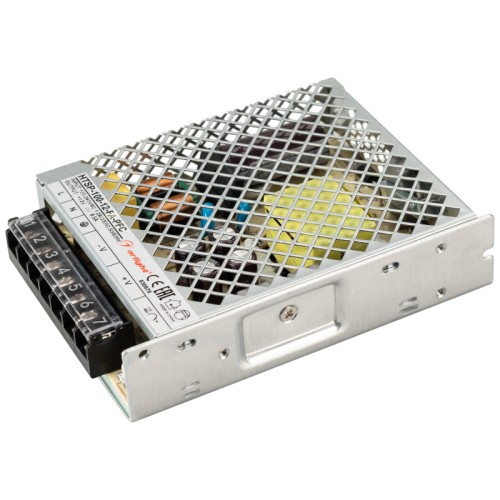 Блок питания HTSP-100-12-FA-PFC (12V, 8.5A, 100W) (Arlight, IP20 Сетка, 3 года) Источник напряжения с гальванической развязкой для светодиодных изделий. Входное напряжение 100-240 VAC. Выходные параметры: 12 В, 8,5 А, 100 Вт. Встроенный PFC >0,95. Негерметичный алюминиевый сетчатый корпус IP 20. Габаритные размеры длина 129 мм, ширина 97 мм, высота 30 мм. Гарантийный срок 3 года.