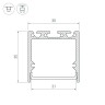 Профиль SL-LINE-3535-2000 ANOD (Arlight, Алюминий) - Профиль SL-LINE-3535-2000 ANOD (Arlight, Алюминий)