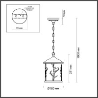  - Уличный подвесной светильник Odeon Light Cuita 4963/1