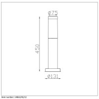 - Уличный светильник Lucide Kibo 14863/45/12