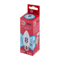  - Лампа светодиодная ЭРА E27 8W 4000K матовая LED B35-8W-840-E27 R Б0050695
