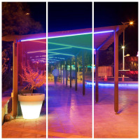  - Светодиодная влагозащищенная лента Apeyron 12W/m 60LED/m 5050SMD разноцветная 5M SL-52