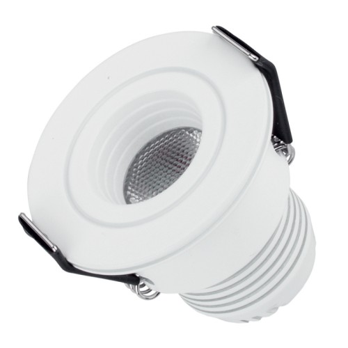 Светодиодный светильник LTM-R45WH 3W Day White 30deg (Arlight, IP40 Металл, 3 года) Врезной круглый мебельный светильник 3Вт, корпус белый алюминий. Цвет ДНЕВНОЙ БЕЛЫЙ 4000-4500K. Светодиод 1х3W CREE XPE. Св.поток 140-160лм, угол 30°. Питание 110-240VAC, 3Вт, 700mA 3-5V, драйвер в комплекте. Размеры d45x48 мм, врезное отверстие d39 мм.